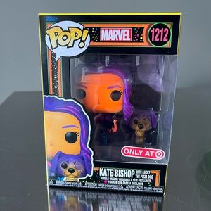 FUNKO POP! Hawkeye Kate Bishop & Lucky #1212 Blacklight Target Exclusive